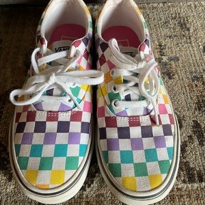 Womens Vans Rainbow Checked size 6.5